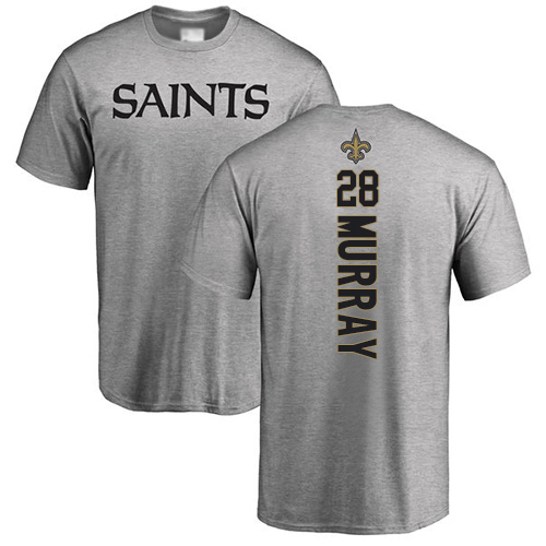 Men New Orleans Saints Ash Latavius Murray Backer NFL Football #28 T Shirt->new orleans saints->NFL Jersey